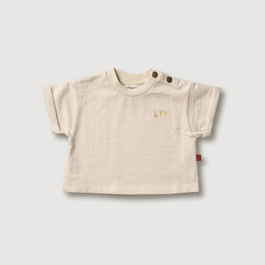 KidWild Organic Boxy Tee, Oatmeal Melange